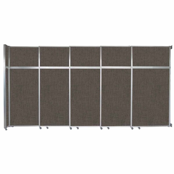 Operable Wall Sliding Room Divider 15'7" x 8'5-1/4" Mocha Fabric
